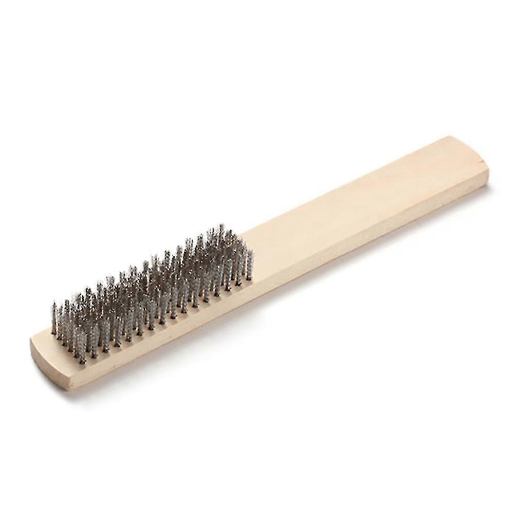Wire Brush Portable- Wire Scratch Brush For Cleaning Rust With Wood- Handle