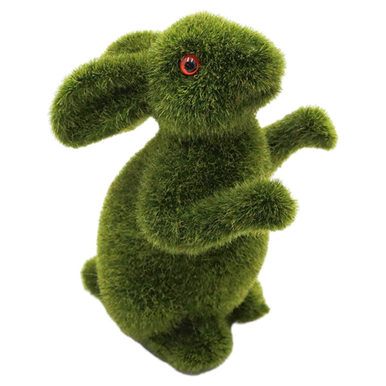 Easter Bunny Figurine Flocking Simulated Rabbit Statue Adorable Realistic Looking Easter Animal