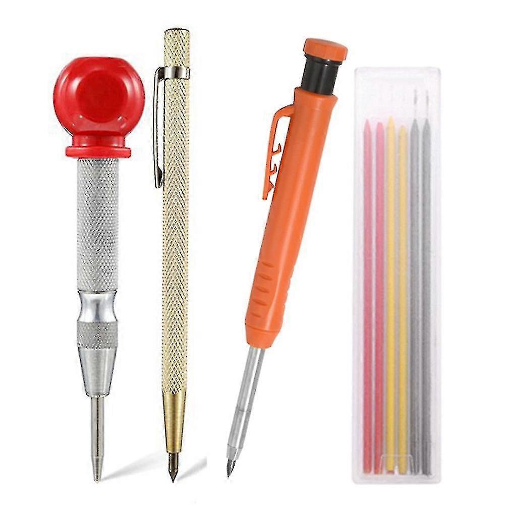 Solid Carpenter Marker Set Compatible With Deep Hole Stone Marking Tools