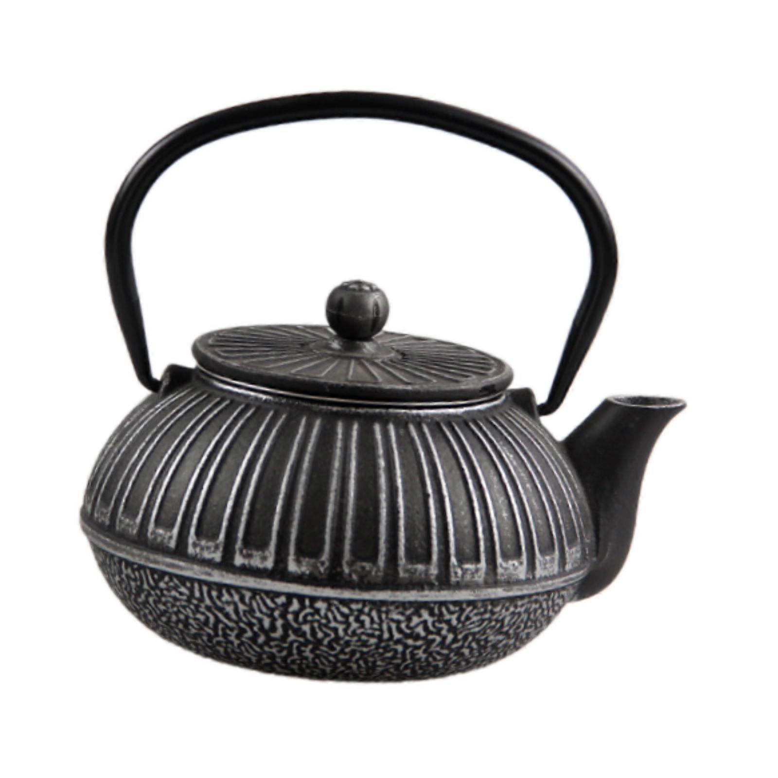 Dökme Demir Çaydanlık Rustik Gevşek Yaprak Çaydanlık Çaydanlık Piknik Aile Ev siyah için