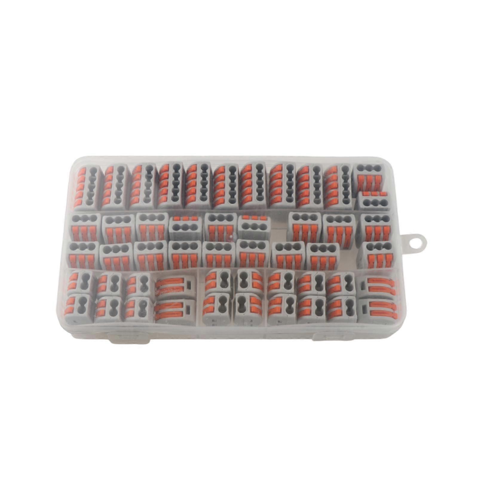 50x Lever Wire Connector Nuts Assortment Compact Splicing Wire Connector