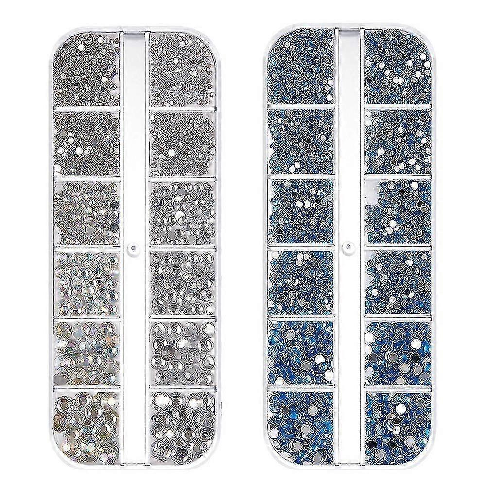2PCS Nail Art Rhinestones, Flatback Makeup Rhinestones