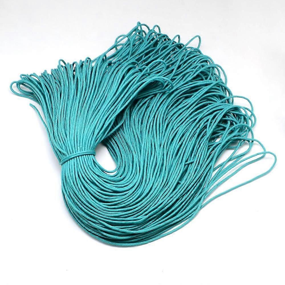 Polyester & Spandex Cord Ropes 16-Ply Dark Cyan 2mm about 109.36 yards(100m)/bundle