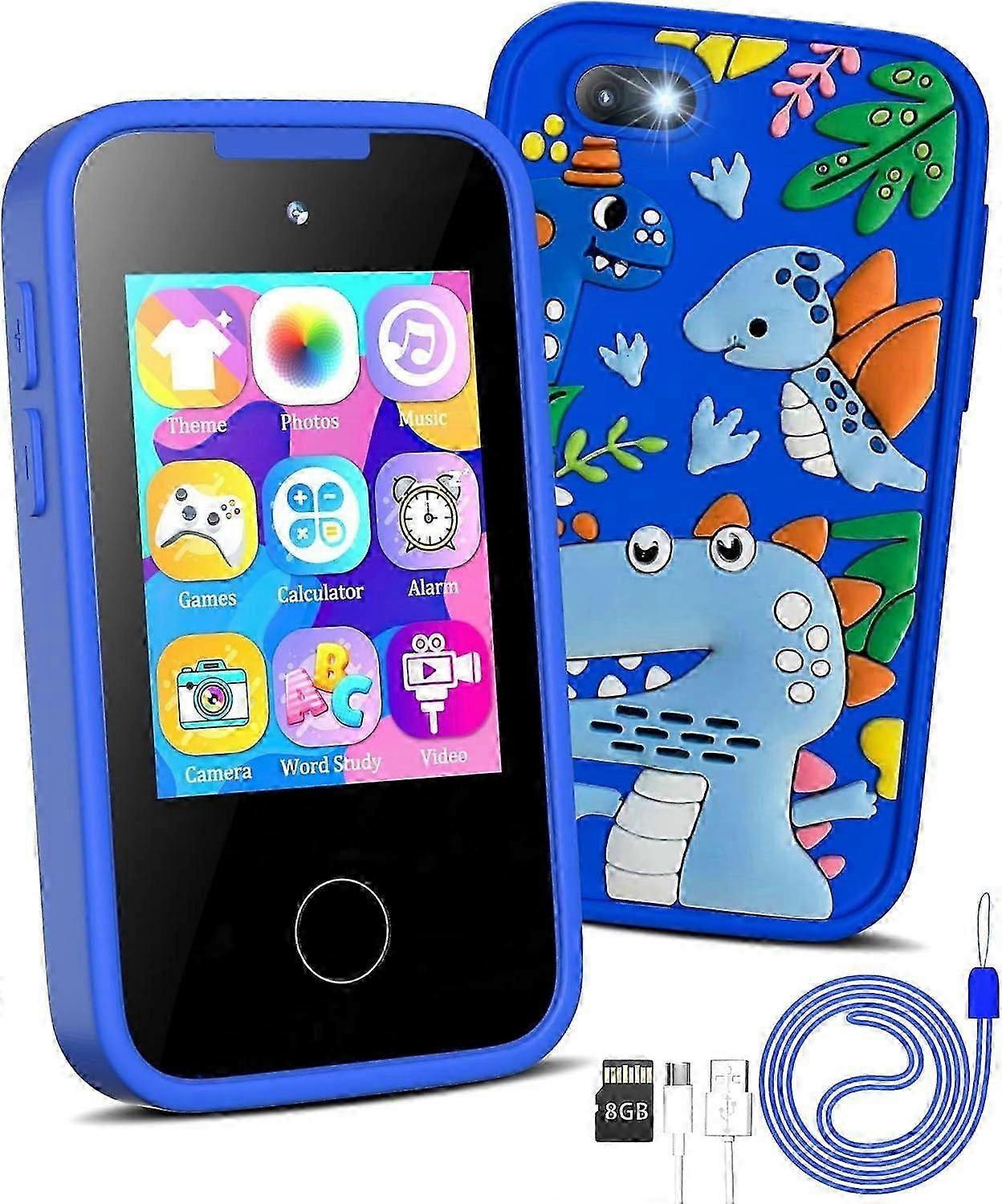 男の子のためのNキッズフォン3 4 5 6 7 8歳の子供のためのクリスマスの誕生日恐竜ギフト、3-11歳の女の子のためのタッチスクリーン学習玩具子供のためのギフト