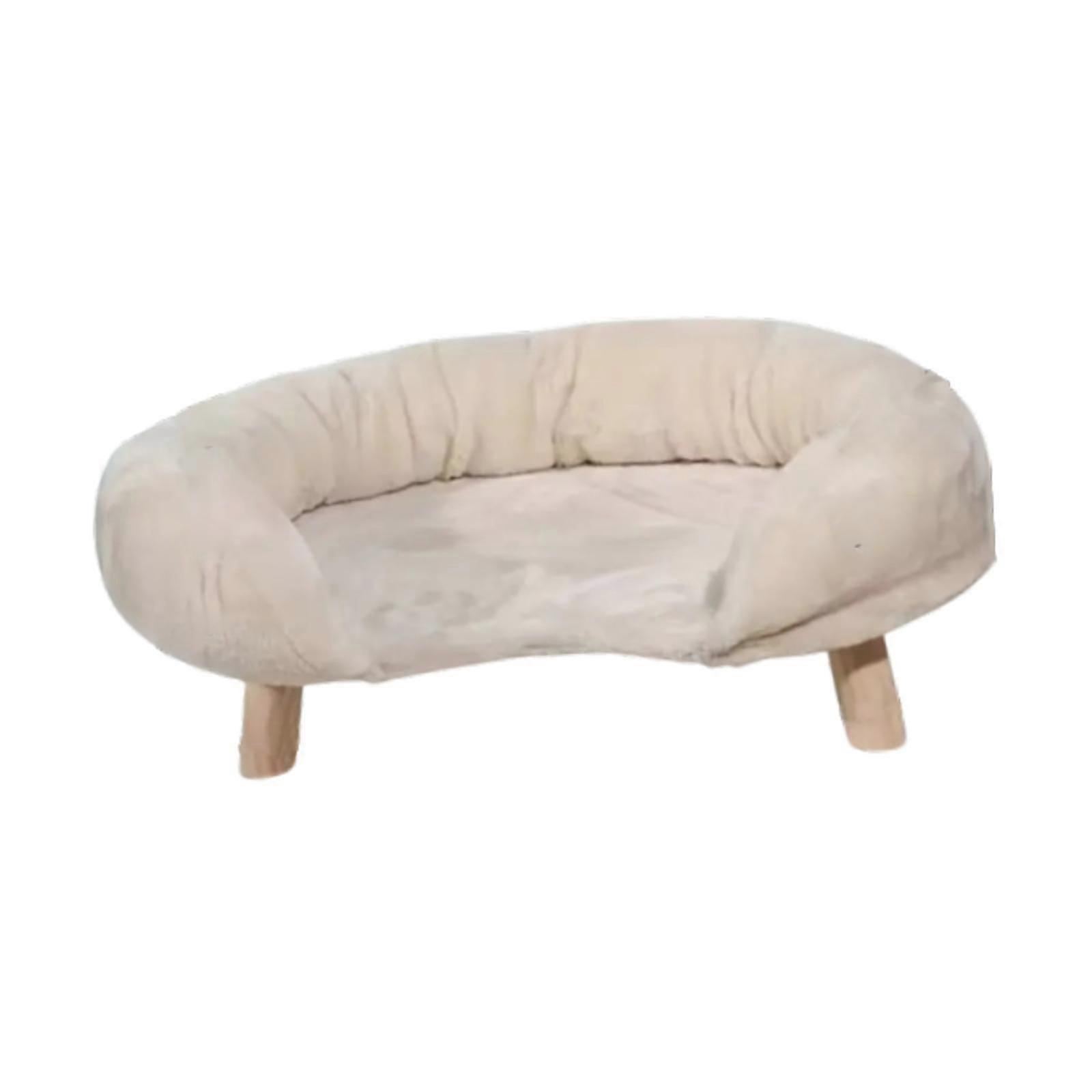 Divano letto per cani Divano per cuccioli caldo Letto portatile per animali domestici in peluche per gattini Gatti Cane di piccola taglia Beige