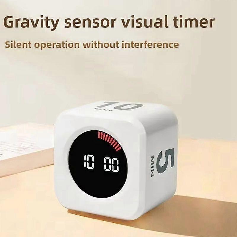 Productivity Timer Productivity Cube Timer Sensor LED 4 Preset Time Kids Time Management Kitchen Countdown Timer