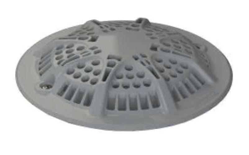 Abfluss mit grauem Grill