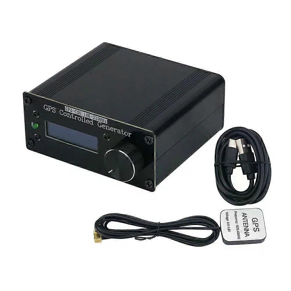 GPS-CSG 10K-220MHz VFO GPS Controlled Generator Taming Reference Signal Source Black Practical Tool Accessories