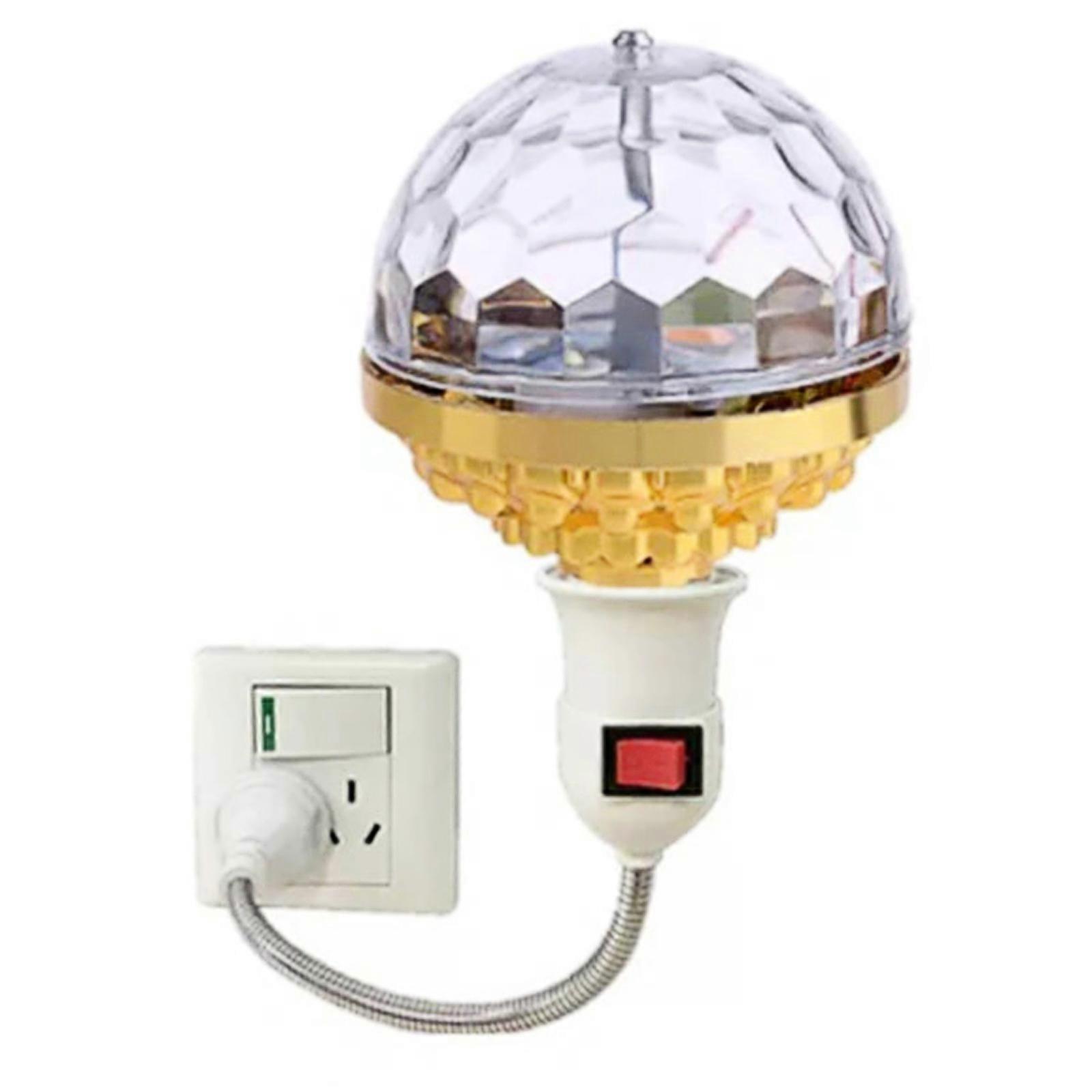 RGB Rotating 6W E27 LED Crystal Ball Disco Party Light