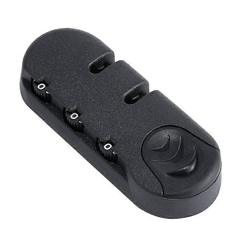 Luggage Lock, 3 Digits Suitcase Password Lock Zinc Alloy Lock Catch Suitcase Password Security Lock Plastic Frosted Appearance for Travel(10pcs, black