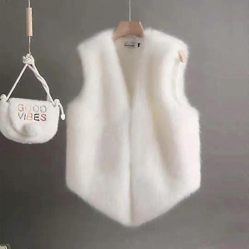 Winter Fur Vest Imitation Rabbit Fur Short Slim Waistcoat Korean Version Was Thin Plush Waistcoat