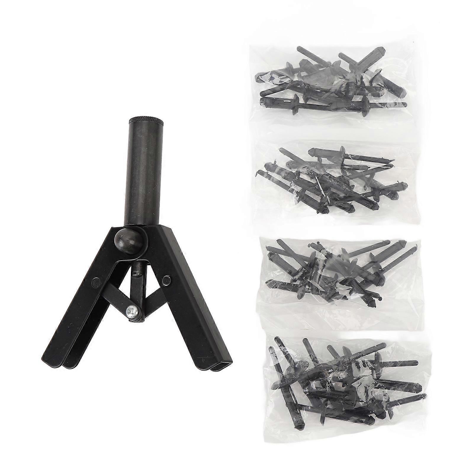 Ensemble d'outils de rivetage manuel professionnel à une main avec 40 rivets en plastique pour panneaux de portières de voiture
