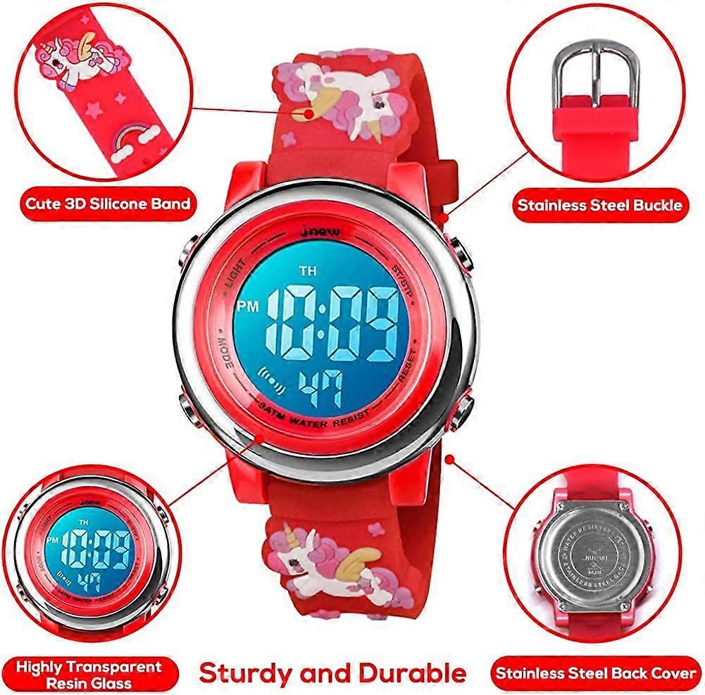 Orologio Bambina Con Orecchie Gatto - Digitale Impermeabile 30M