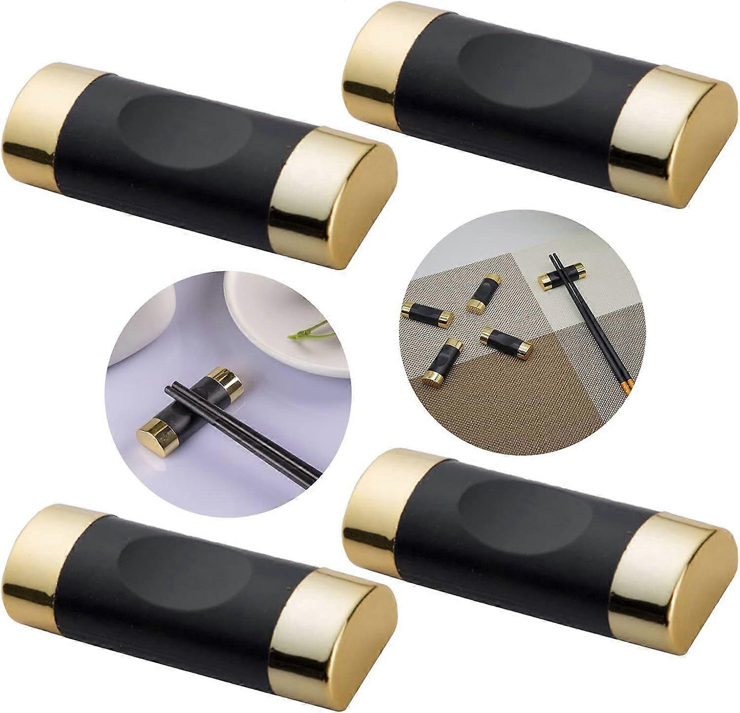 4 pcs Chopstick Holder Alloy Chopstick Rest Pillow Shape Chopstick Rest for Spoon Fork Holder