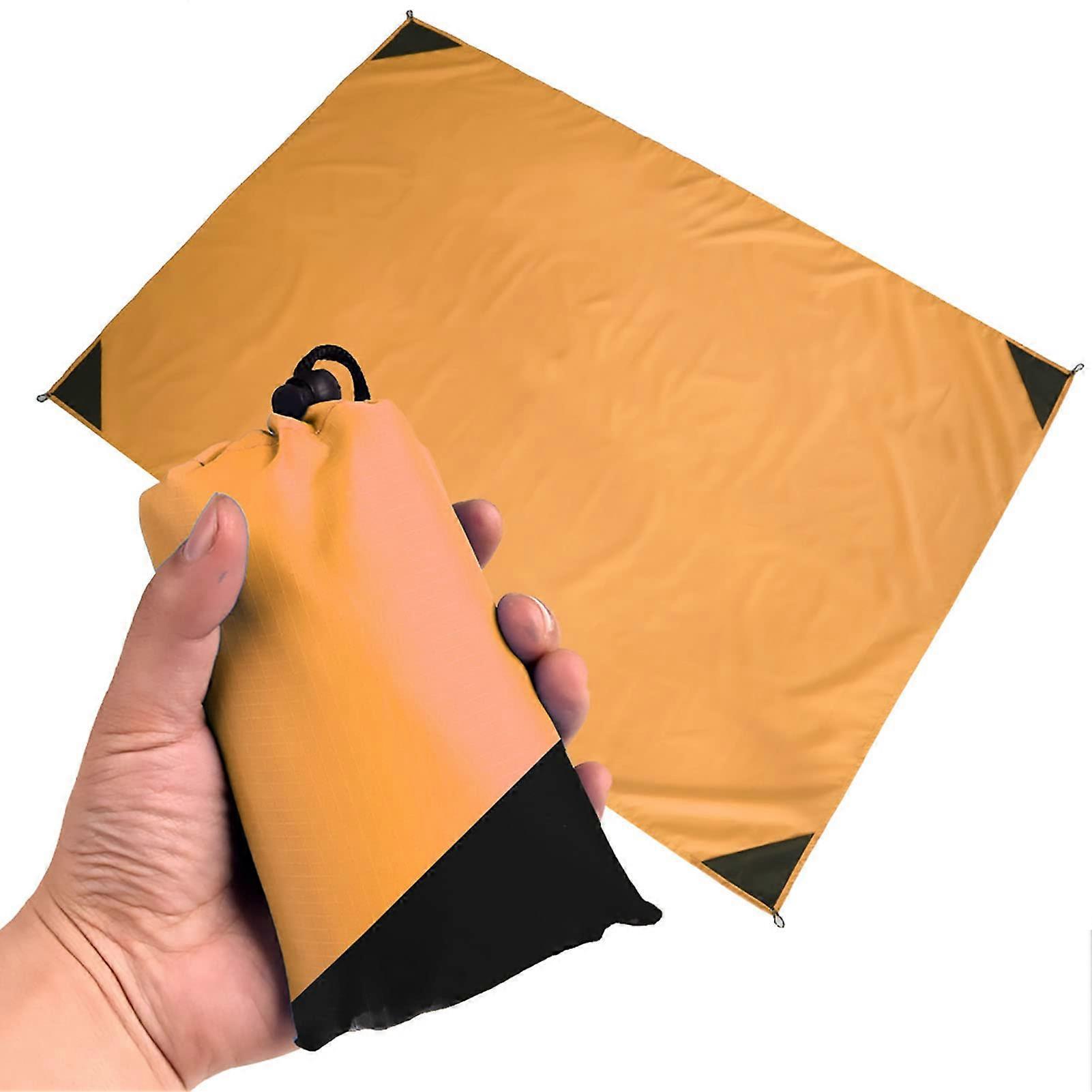 Sandproof Beach Blanket, Picnic Mat, Foldable Windproof Mini Pocket with Stakes, X-Large Travel Packable