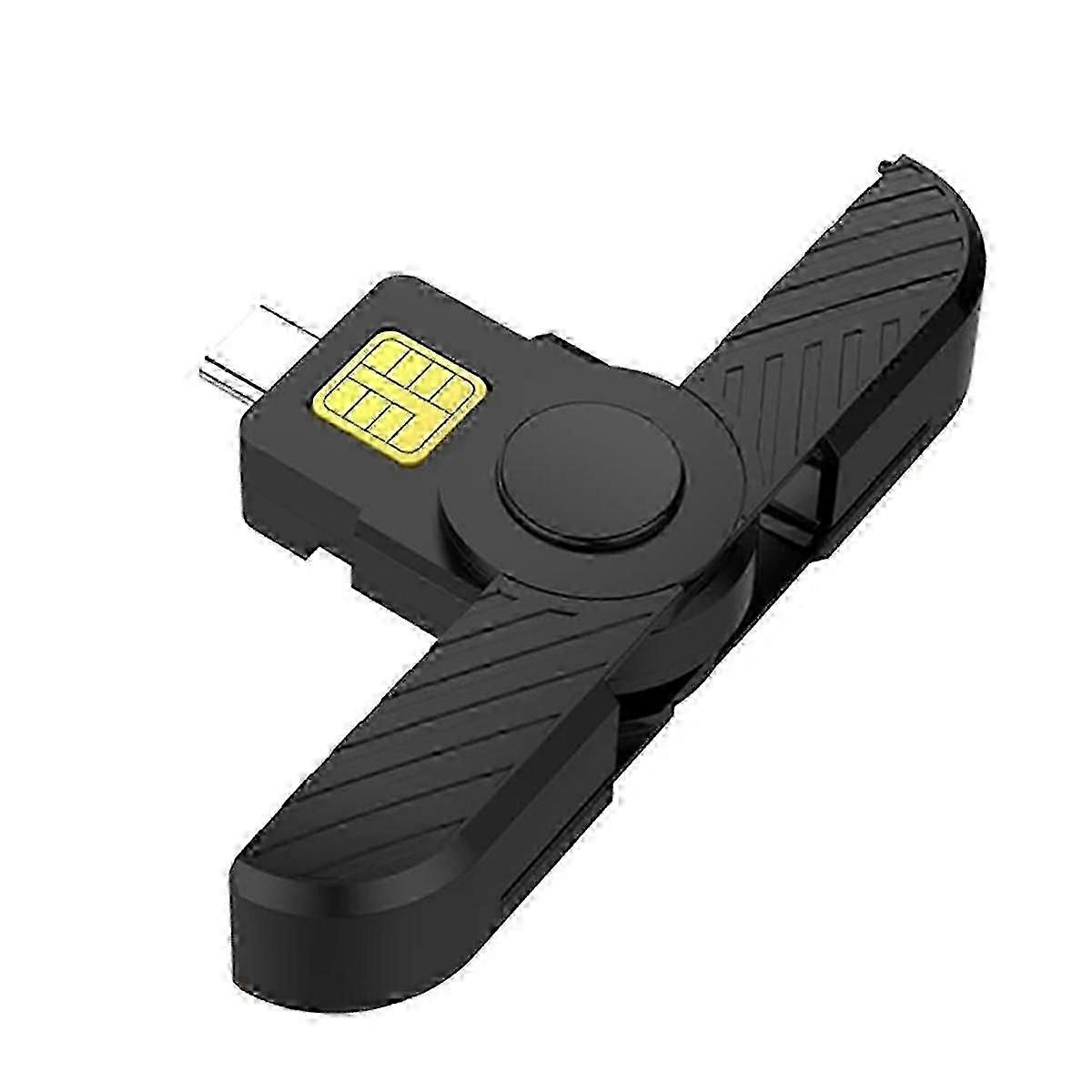 Usb C Card Reader, Foldable Reader Usb C Secure Access For And Smart Cards For Os, ,linux