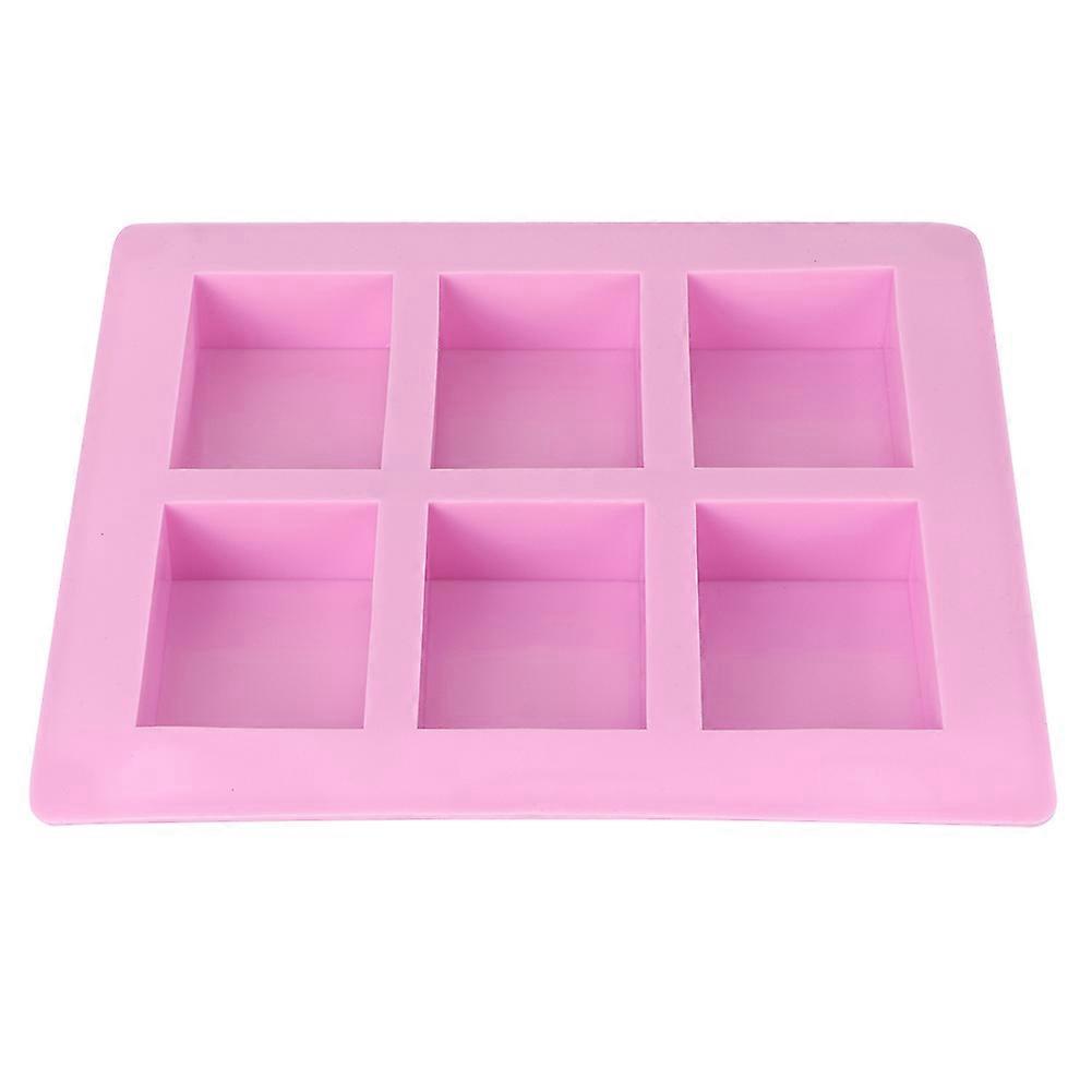 Handmade Rectangular Silicone Soap Mold for Cake and Pastry Baking Tools - Pink Kitchen Bakeware, Durable Material
