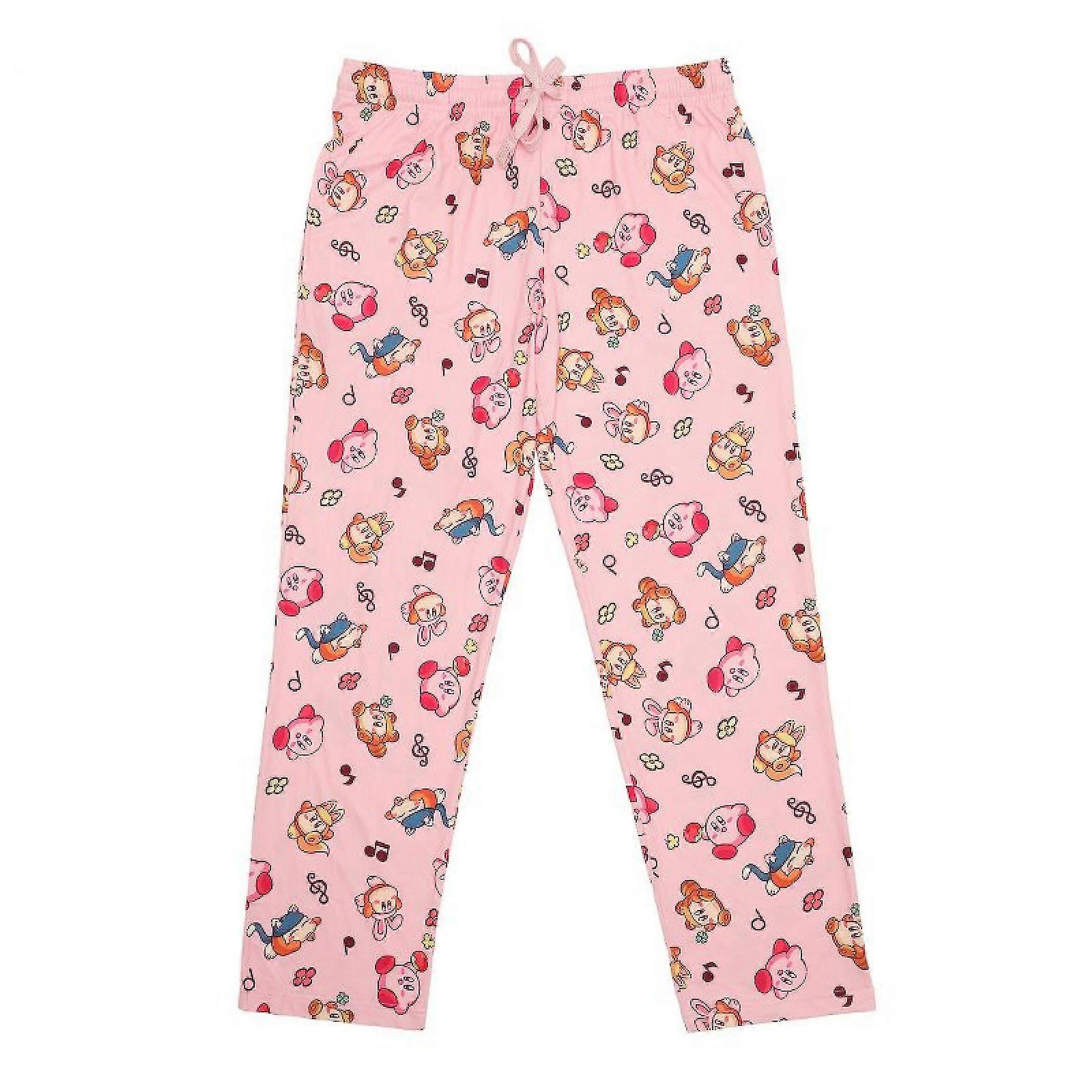 Kirby Listening To Tunes All Over Print Pajama Pants XX-Large Pink
