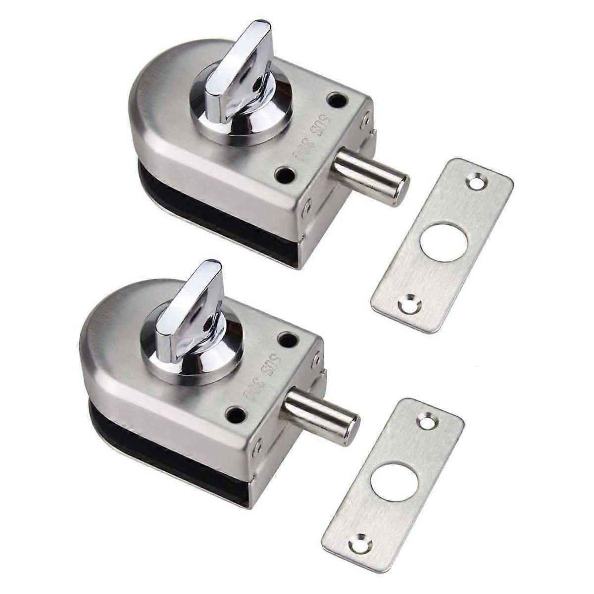 Dørlåser i rustfritt stål for glassdører