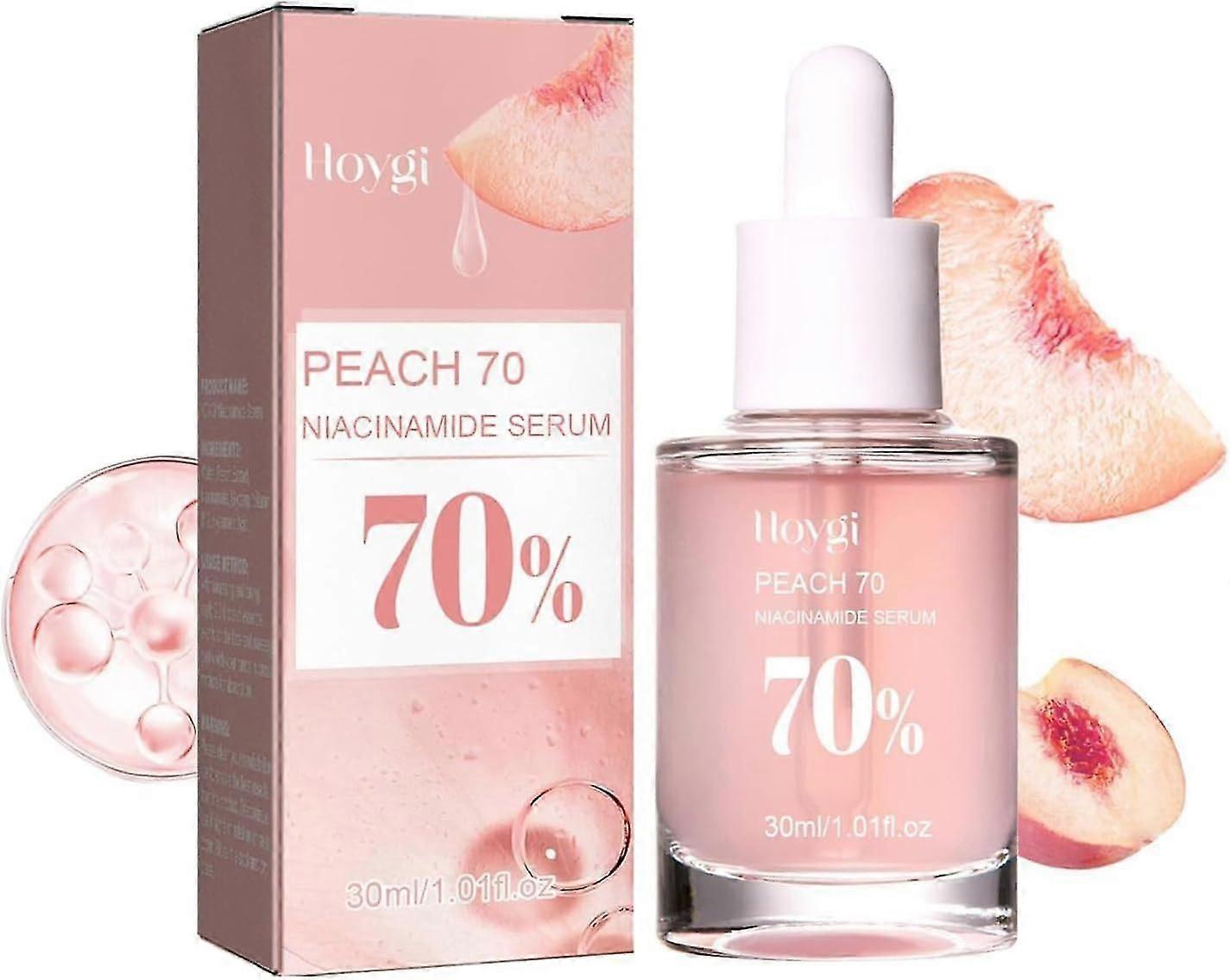 2x Peach Essence 70% 烟酰胺精华液、亮白保湿面部精华液、含 Peach Essence 的抗衰老面部精华液