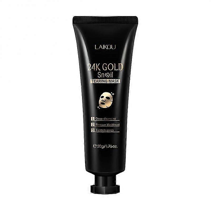 2x24kゴールドカタツムリ引きフェイシャルマスク50gディープクレンジングポアストリップにきびトリートメントピーリングワックスクリームスキン