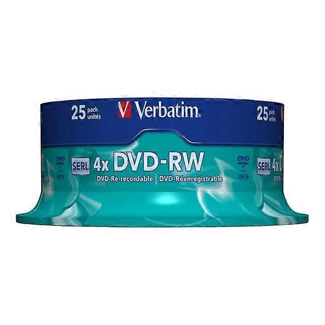 DVD-RW Verbatim 4,7 GB (120 min) 4x - 25 supporti - argento opaco - mandrino