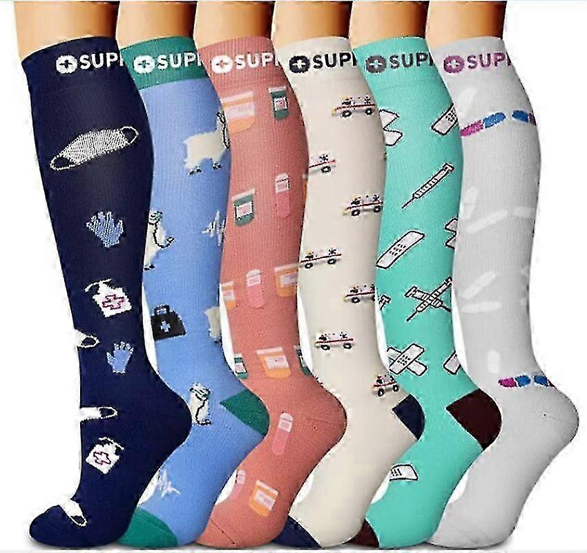 Compression Socks for Women and Men 6 Pairs, Best Support for Running