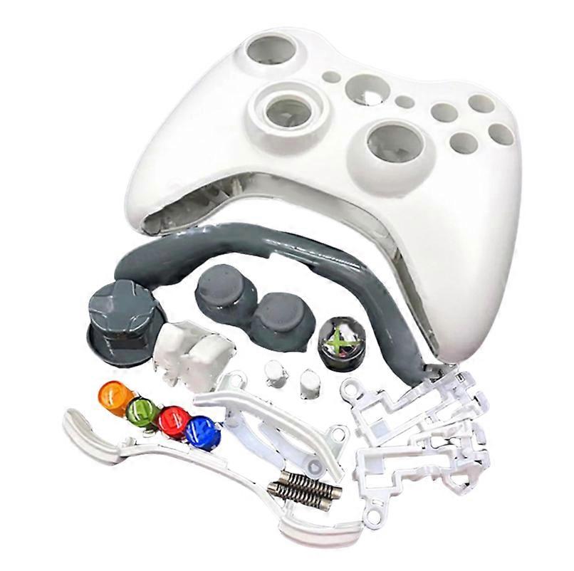 Controller Shell Full Kit Wired Shell Game Accessories for XBOX360 Controller (Wired White Controller Shell Full Kit)

