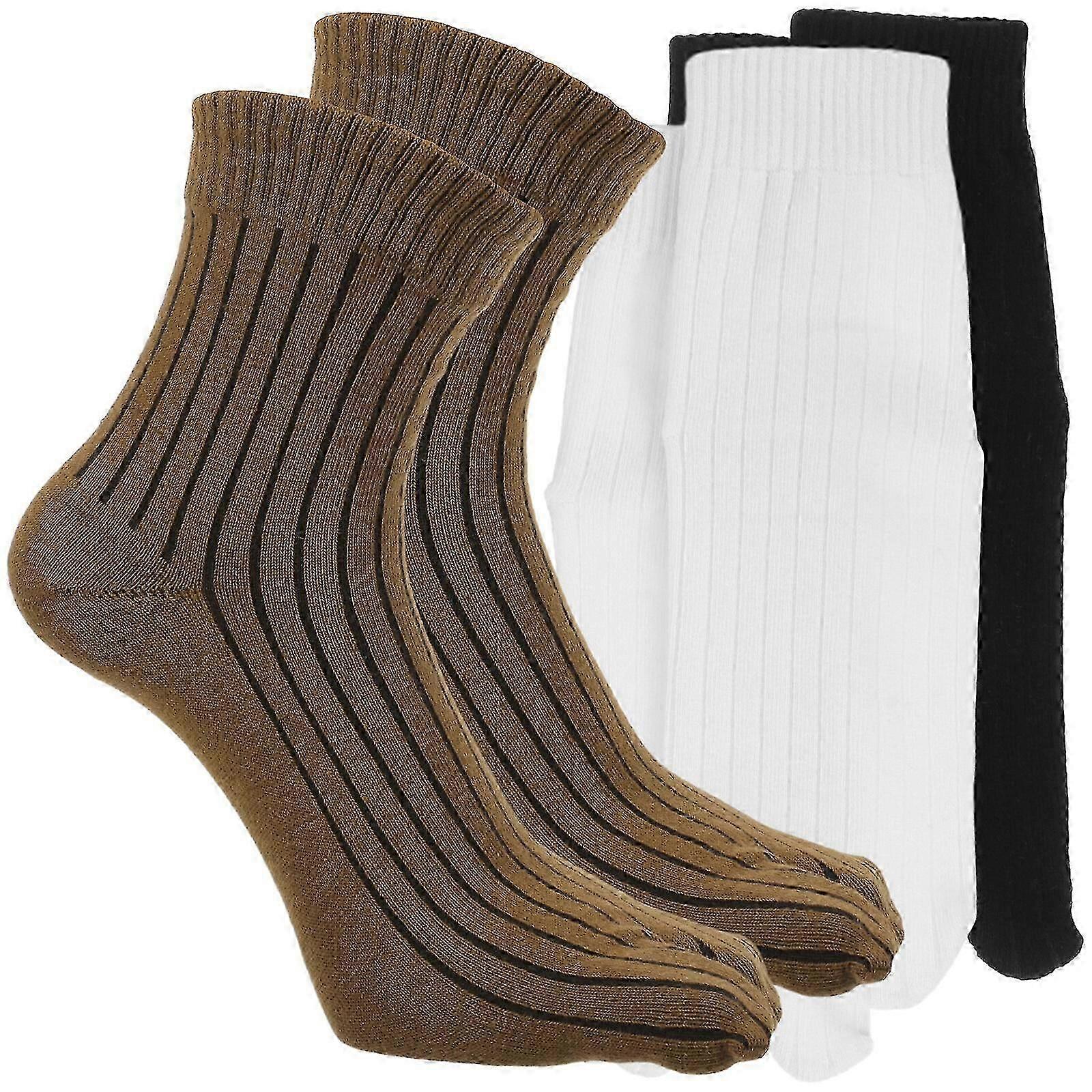 3 Pairs Split Toe Socks Toe Separated Socks High Ankle Socks Cotton Toe Socks for Men