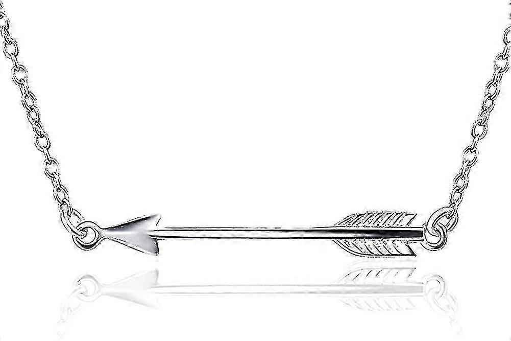 Sterling Silver Sideways Pendant Necklace