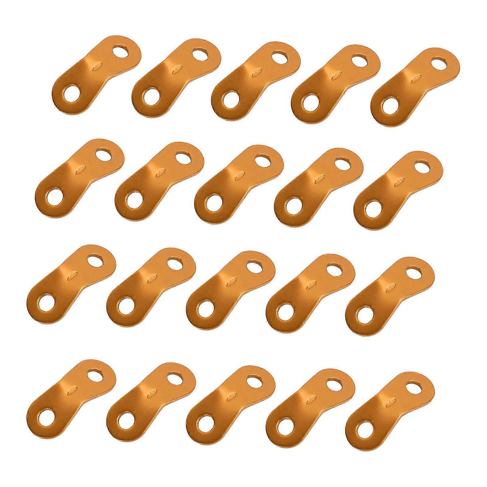 20Pcs τεντωτήρας σχοινιών Κράμα αργιλίου ανθεκτικός στις διπλές τρύπες ανθεκτικός προσαρμοστής καλωδίων για τις υπαίθριες δραστηριότητες κατασκήνωσης πεζοπορίας