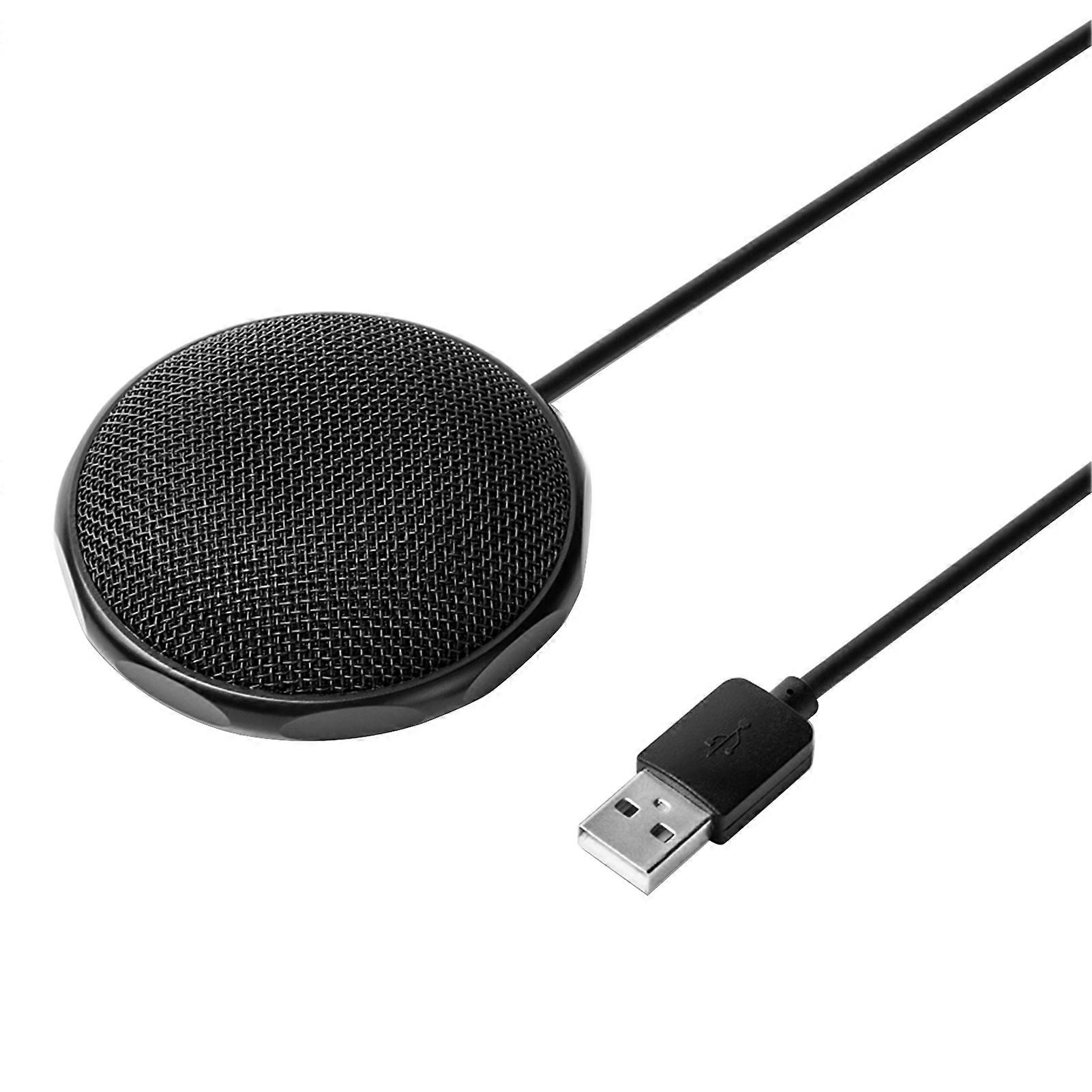 USB Omnidirectional Condenser Microphone Mini Wired Meeting Business Mic for PC Laptop