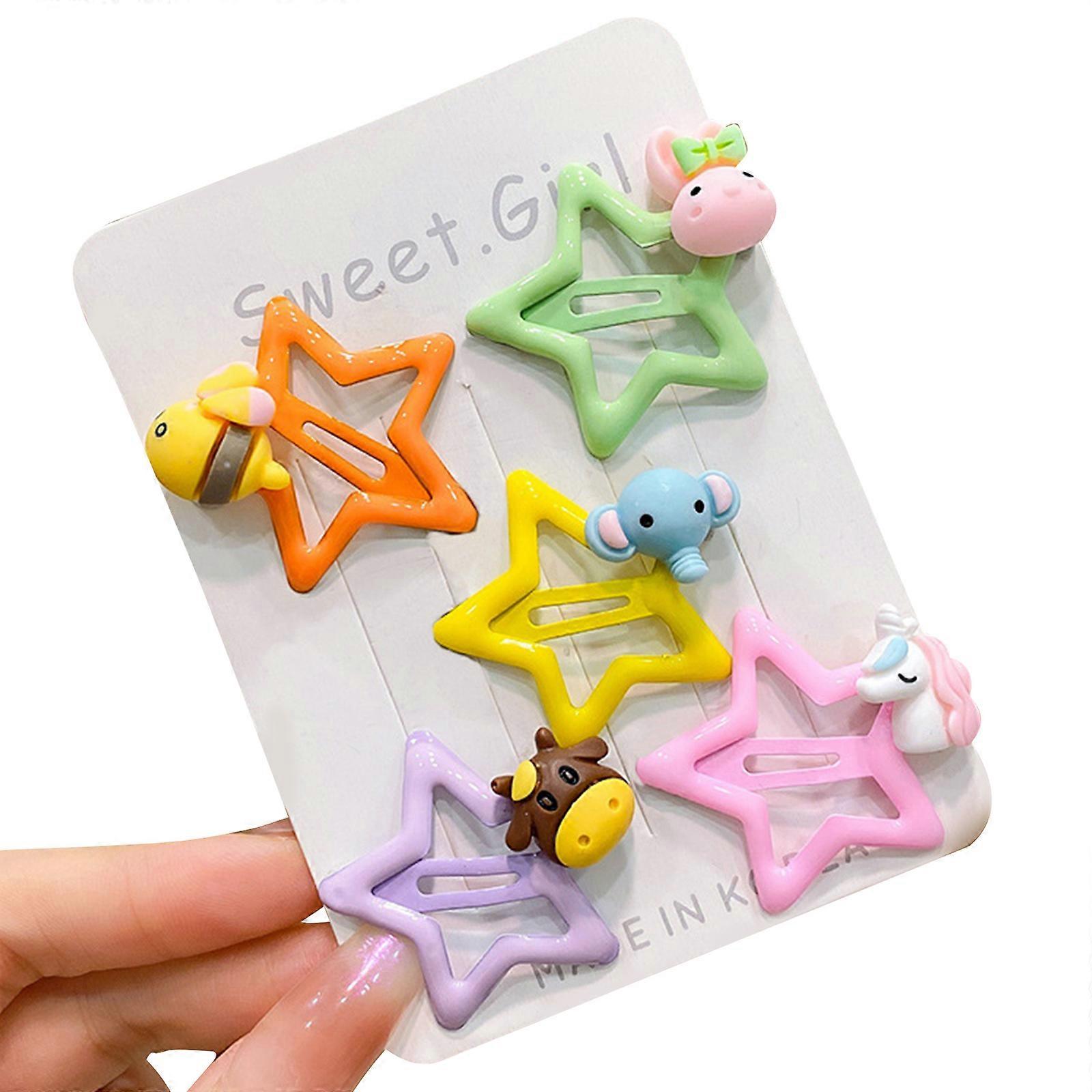 5pcs Κορίτσια Metal Star Hair Clips Y2K Εποξειδικές φουρκέτες Αξεσουάρ styling μαλλιών Αισθητική Barrettes Σετ για μαθητές Β