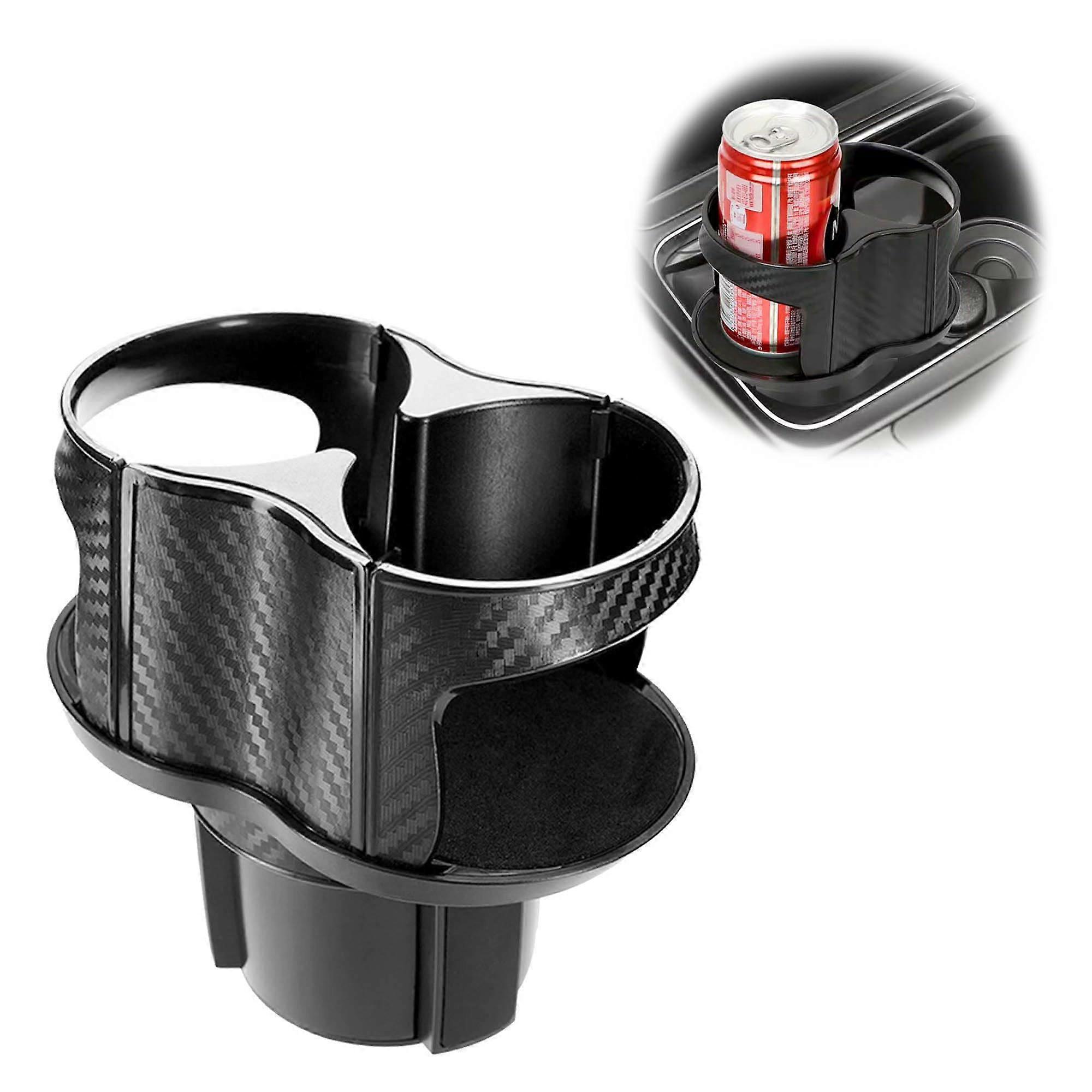 2in1 Multifunctional Car Cup Holder Expander Adapter, Double Universal Adjustable Bracket for All Vehicle Sizes