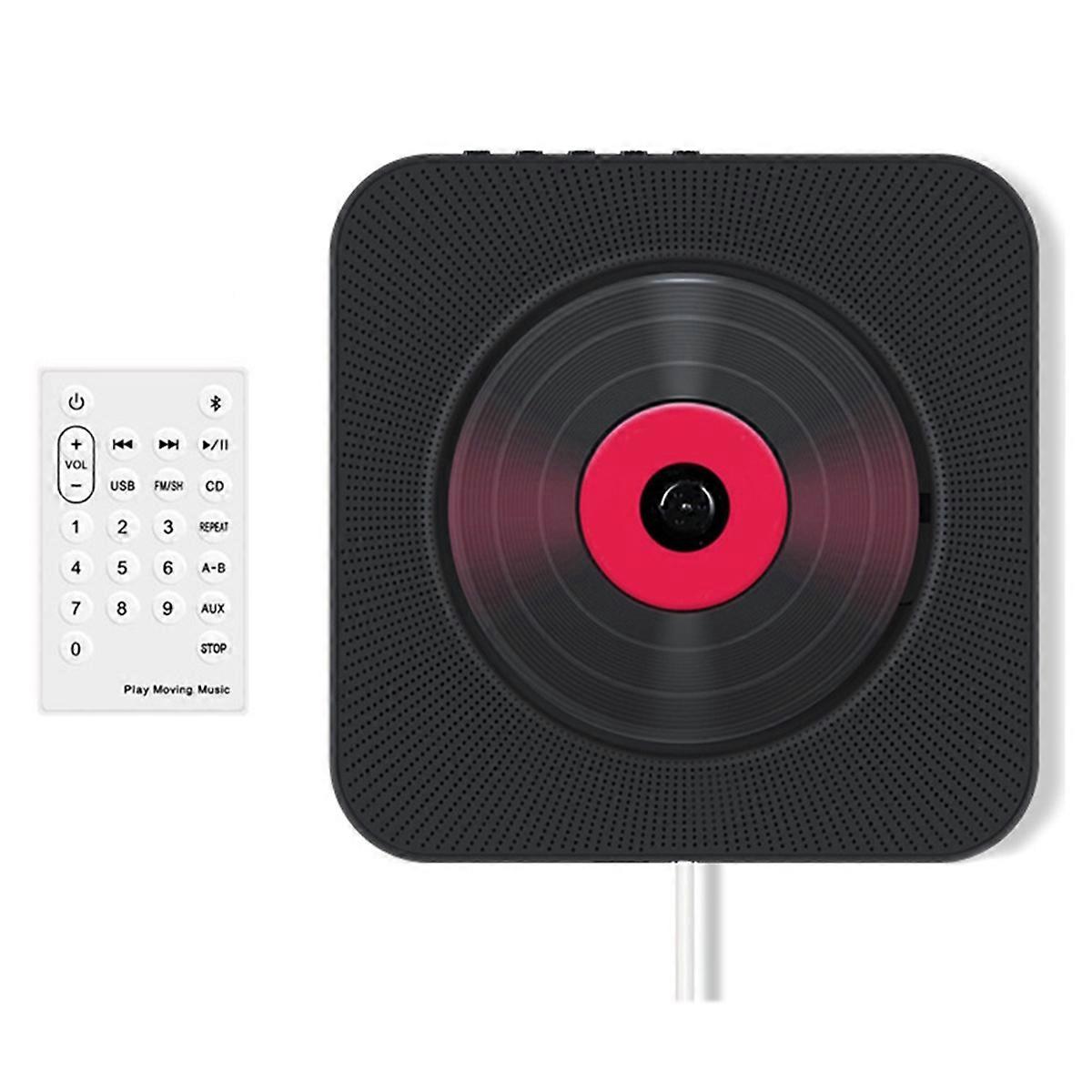 Kannettava Bluetooth-CD-soitin Kompakti musiikki-CD-soitin autoon/matkoille, Kotiteatterijärjestelmä stereokaiuttimilla (EU), A