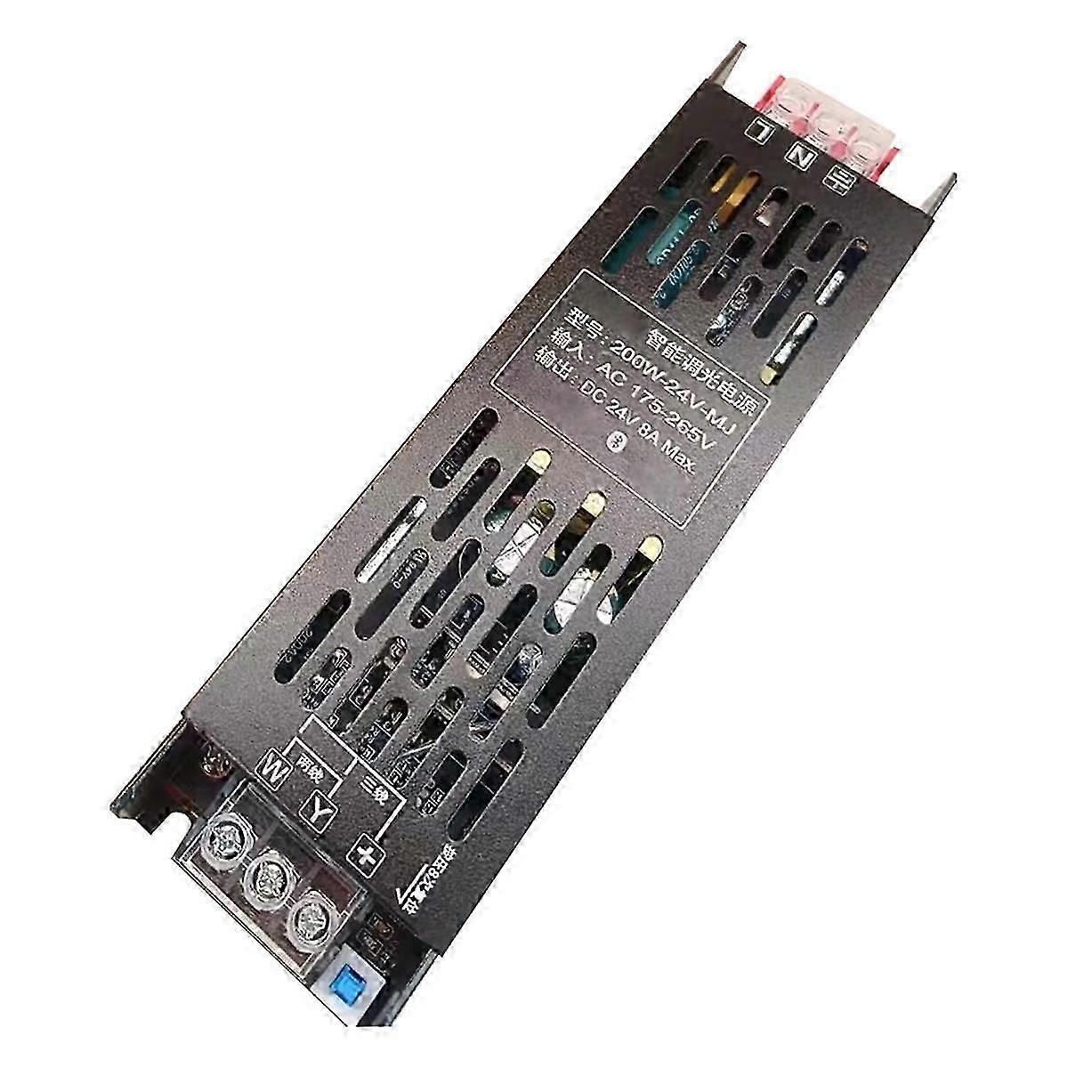 200W LED Strip Controller DC24V Intelligent Dimming Lighting Transformer with Bluetooth APP Control