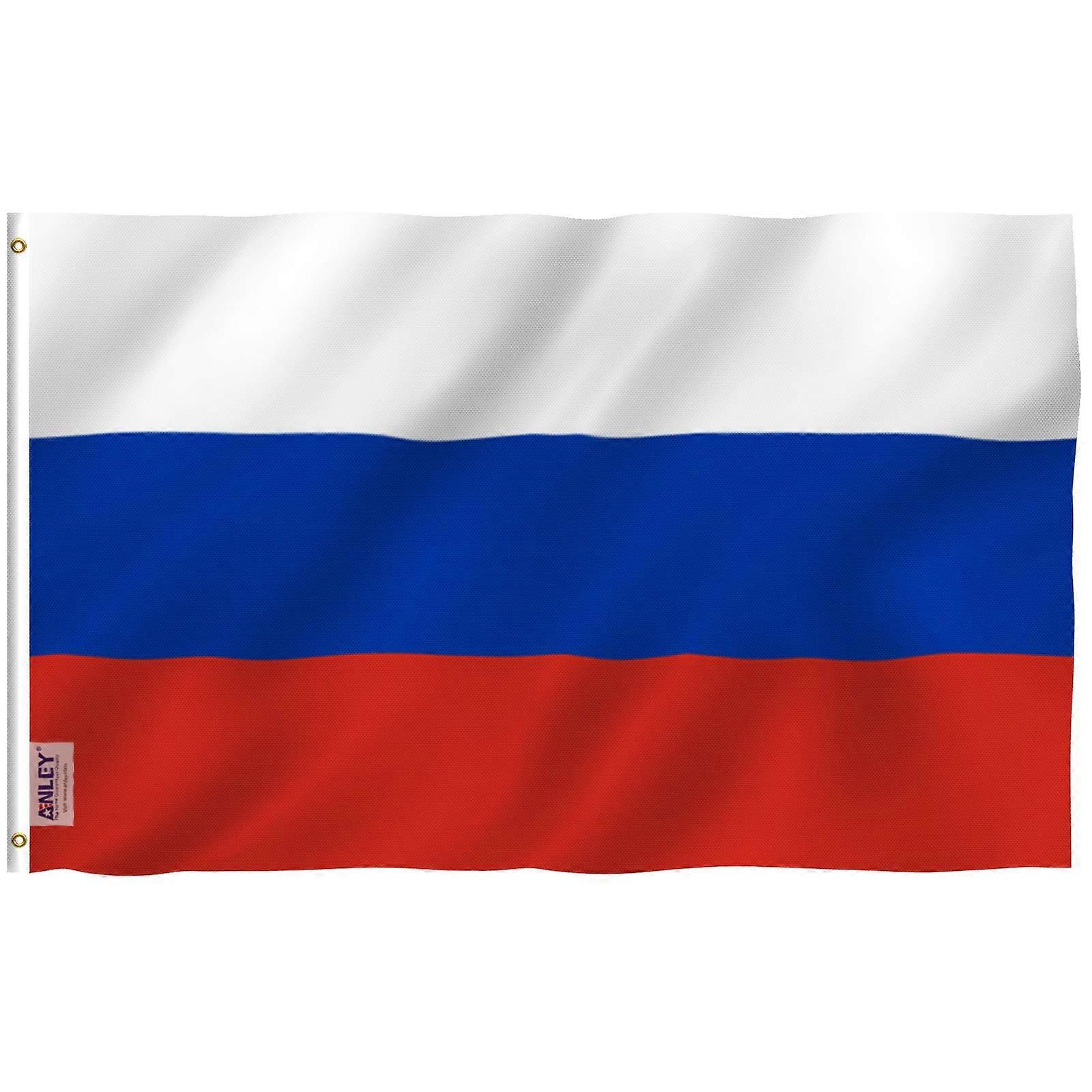 3x5 Foot Russian Federation Flag Canvas Header Double Stitched Brass Grommets Polyester Fade Resistant