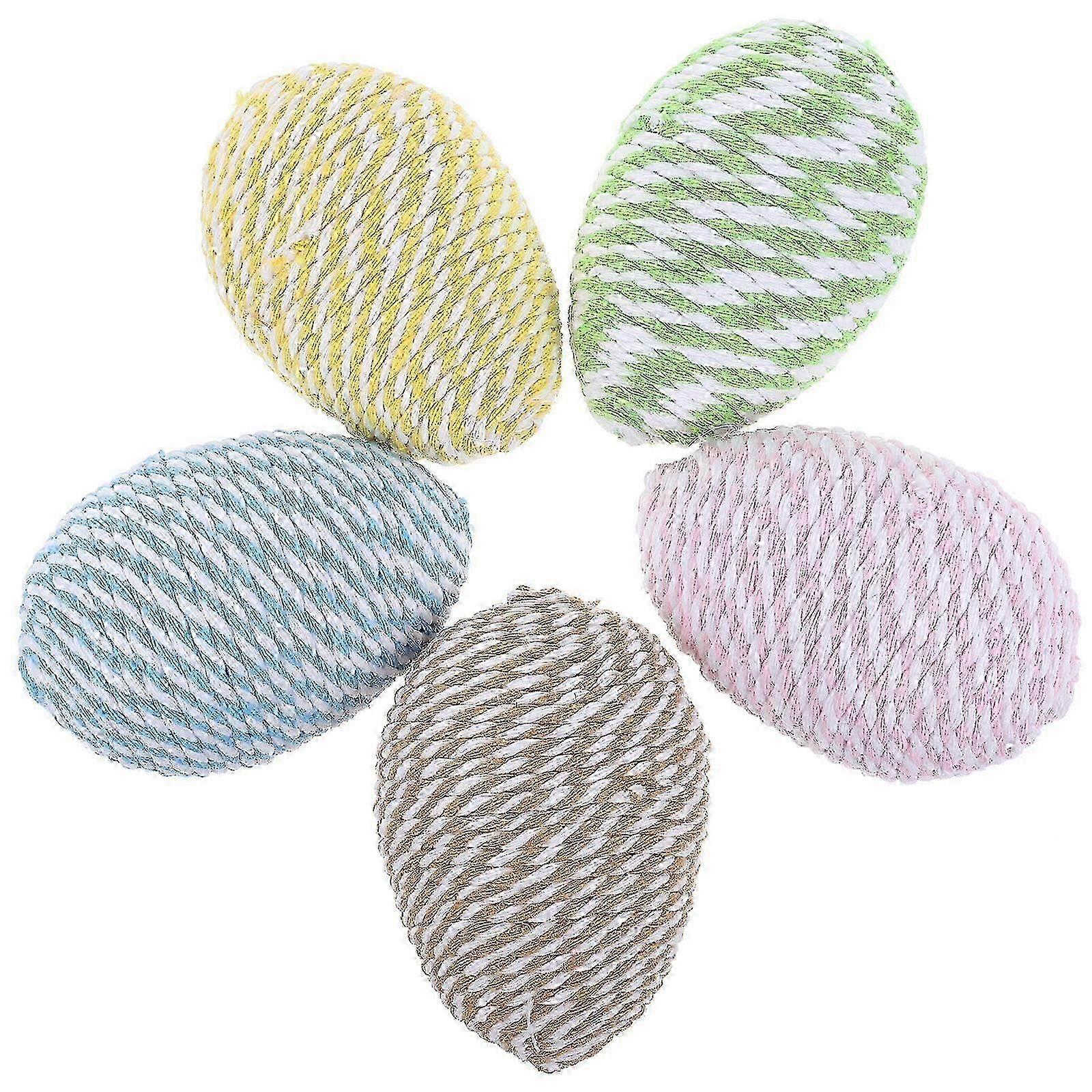 5pcs  DIY Foams Easter Eggs Imitation Colorful Eggs Easter Stuffer Decorations