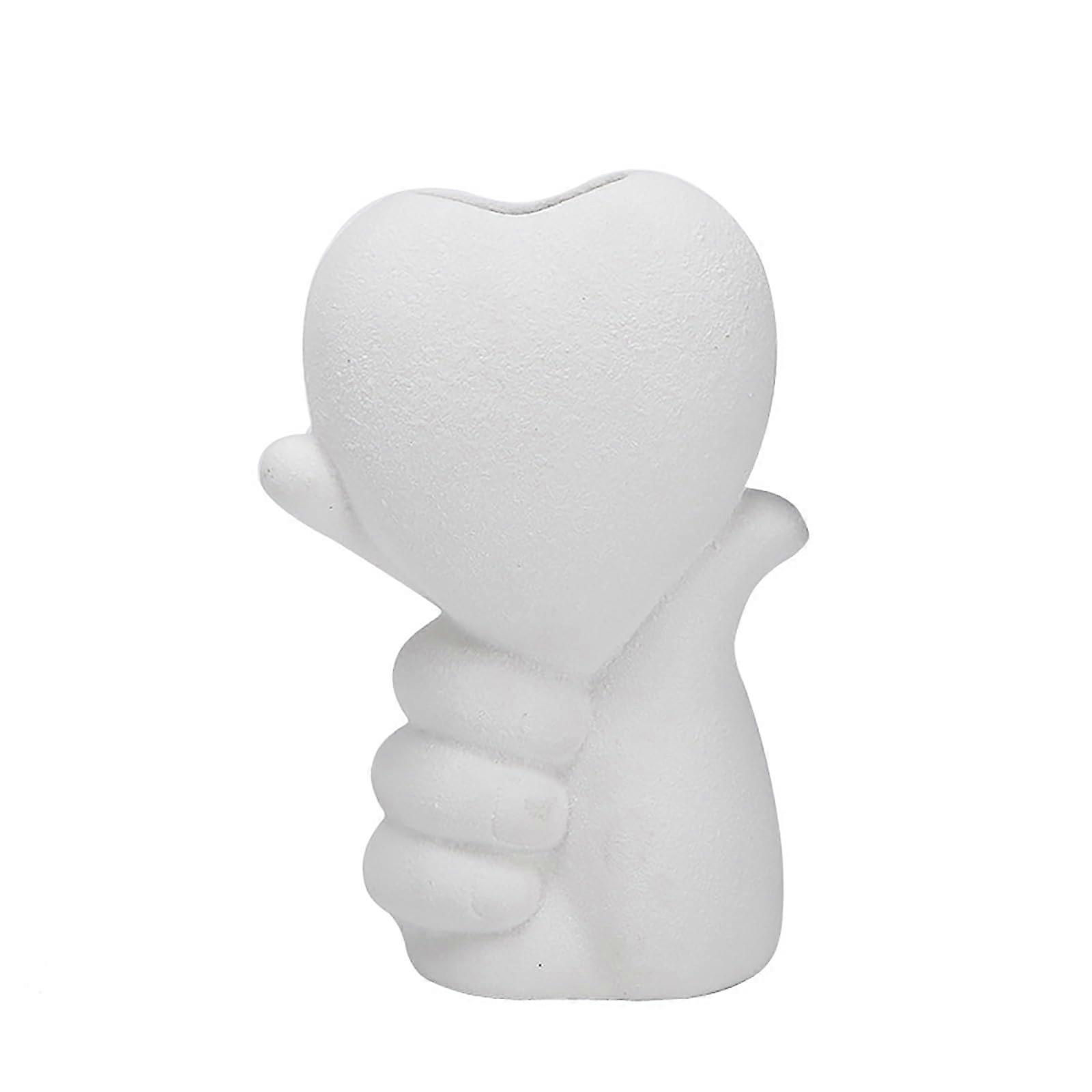 Heart Ceramic Modern Boho Decorative Vase for Living Room
