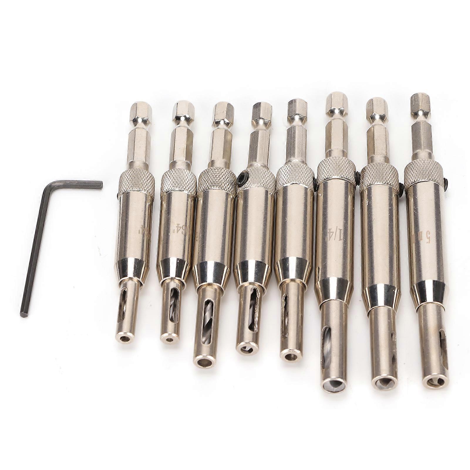 Hinge Drill Bit Set High Speed Steel Hinge Tapper Core Drill for Woodworking Window Door