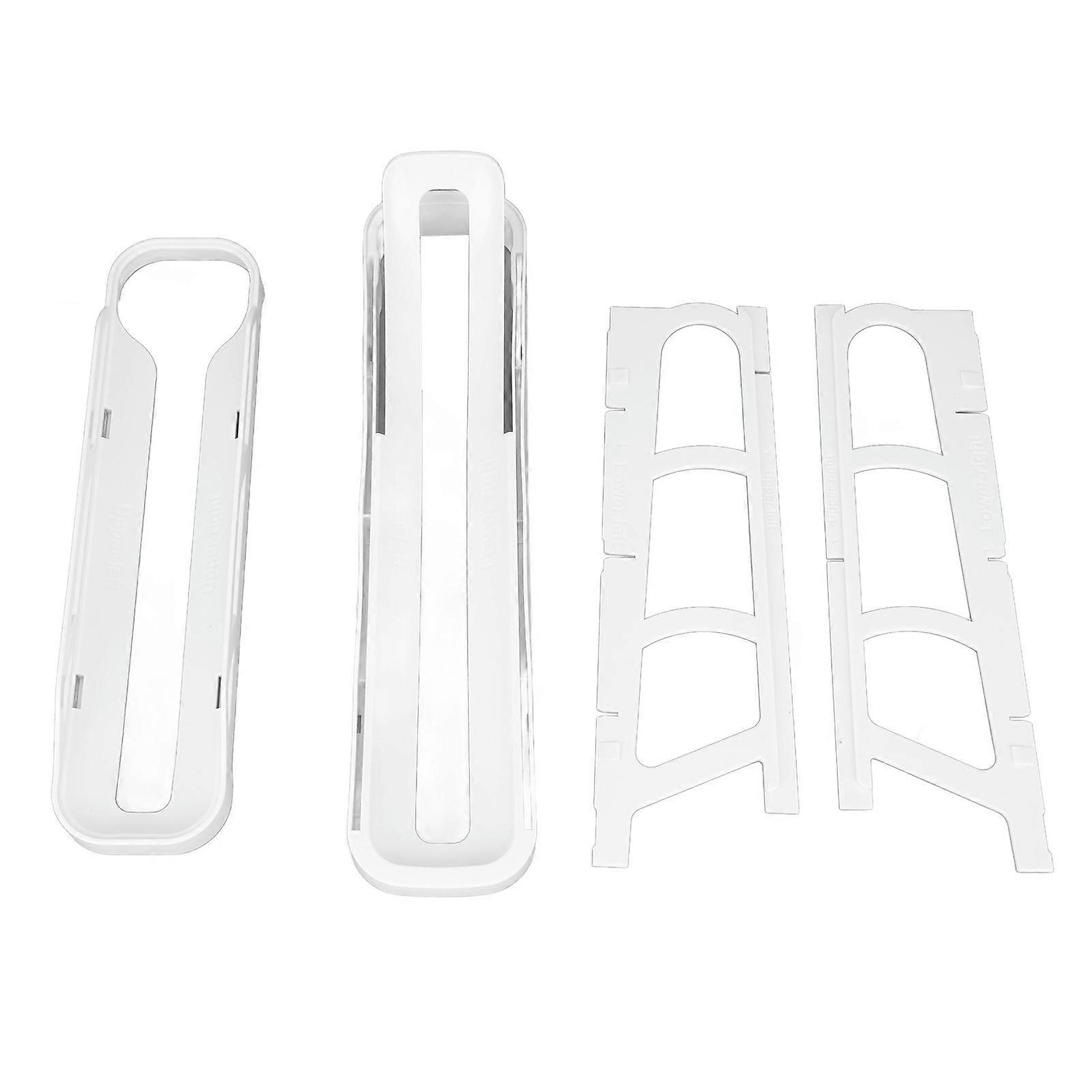 Rolling Egg Dispenser 2 Tier Space Saving Automatic Roll Down Egg Holder for Refrigerator Countertop