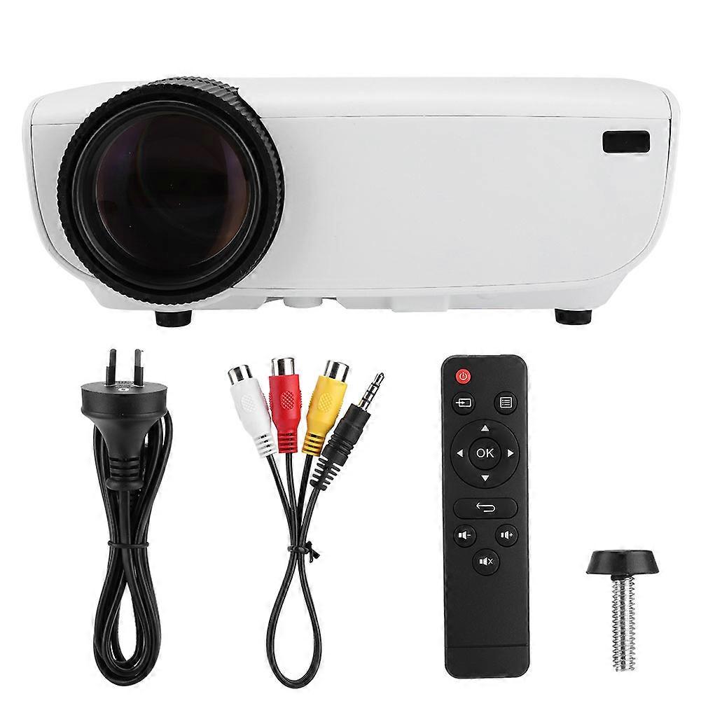 W50 Home Office Projector 1280*800 for Computer TV Tablet U Disk AU 100V-240V White