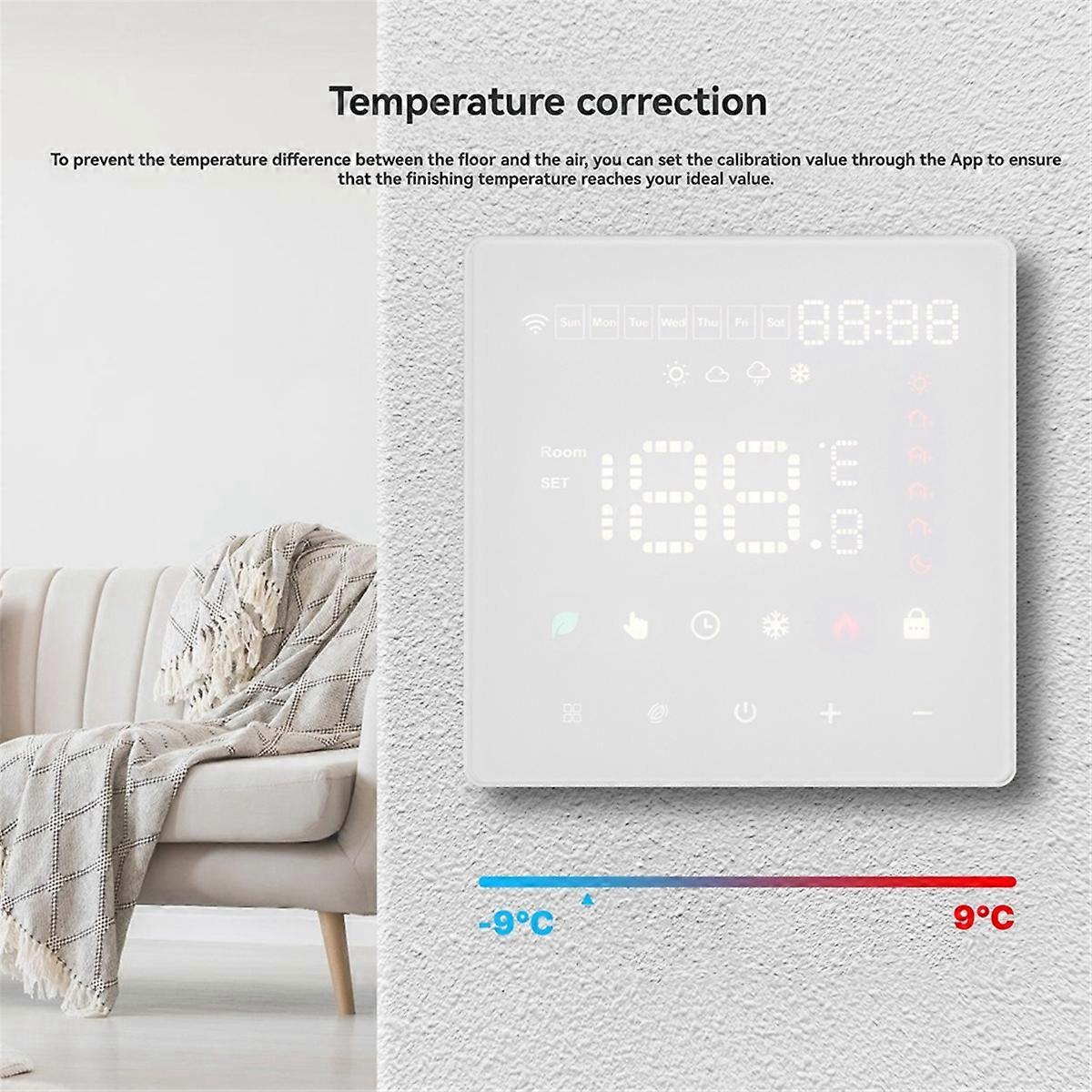 Tuya WiFi Thermostat Smart Water Floor Heating Temperature Controller Switch Support APP Remote Alexa Voice Control