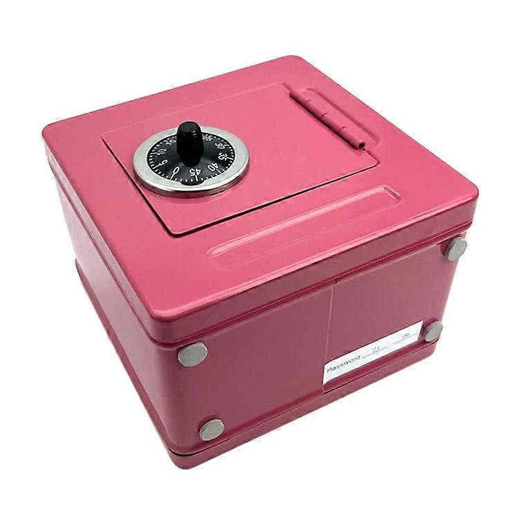 Password Lock Money Box Coin Saving Banknote Cash Piggy Bank Metal Safe Box