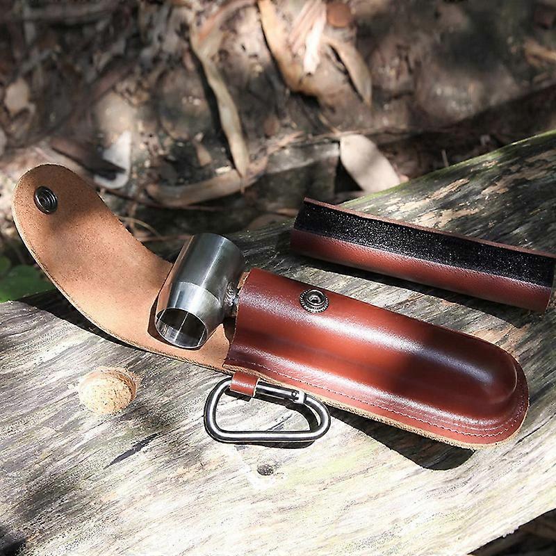 Portable Manual Auger Wrench Multipurpose Outdoor Wood Peg and Hole Maker for Camping Hiking Mountaineering