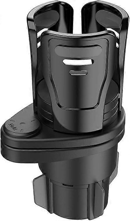 2024 Dual Car Cup Holder Extender with Locking Function, 360° Rotating for Large Bottles and Cups in All Vehicles