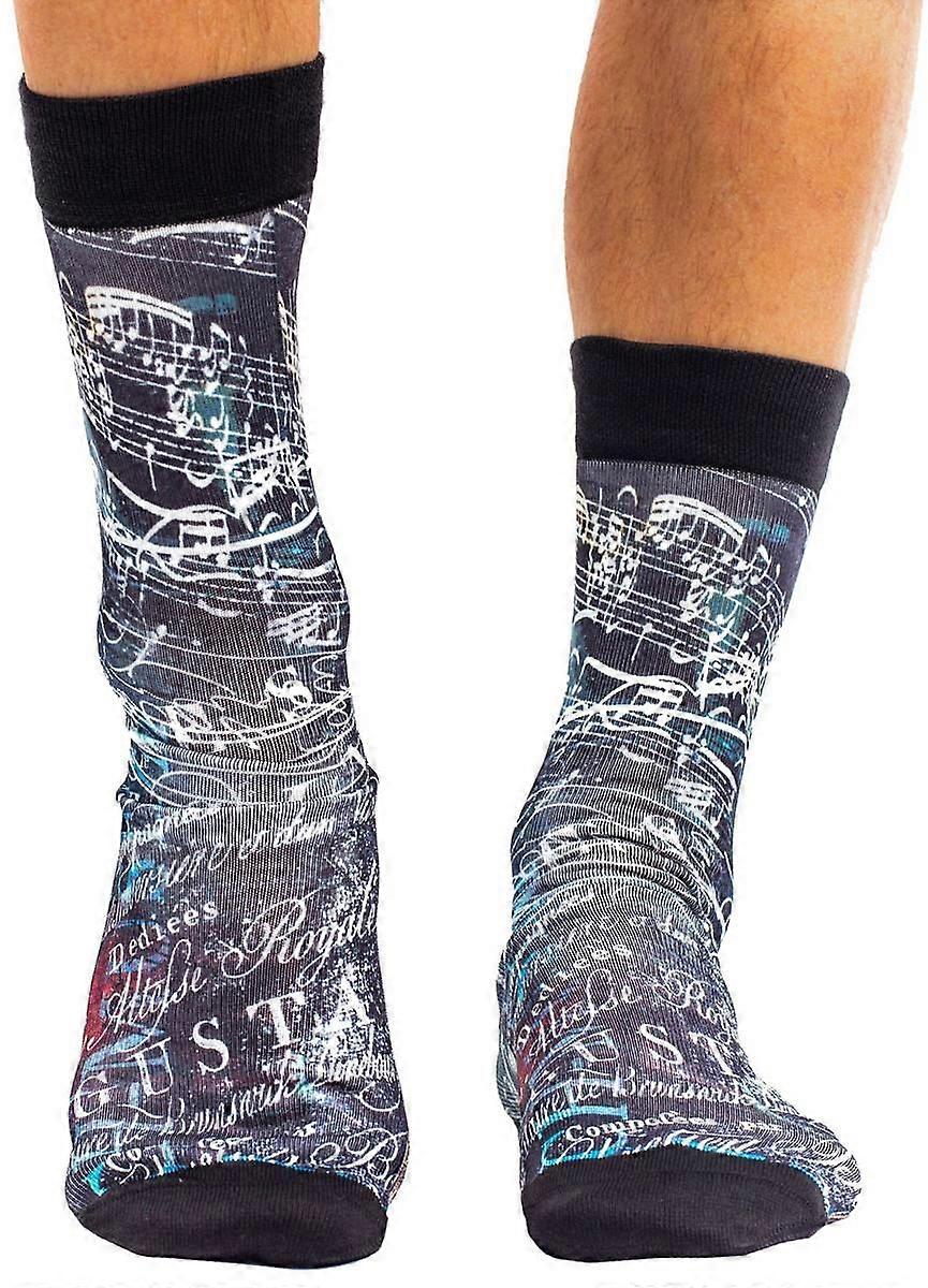 Wigglesteps Music Notes Socks - Blue/Navy