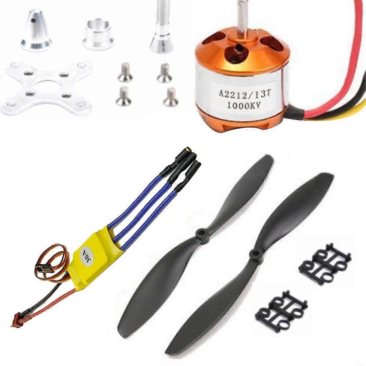 RC 2212 1000KV Brushless Motor+30A ESC Electric Speed Controller+1045 Propeller Kit for RC Multicop