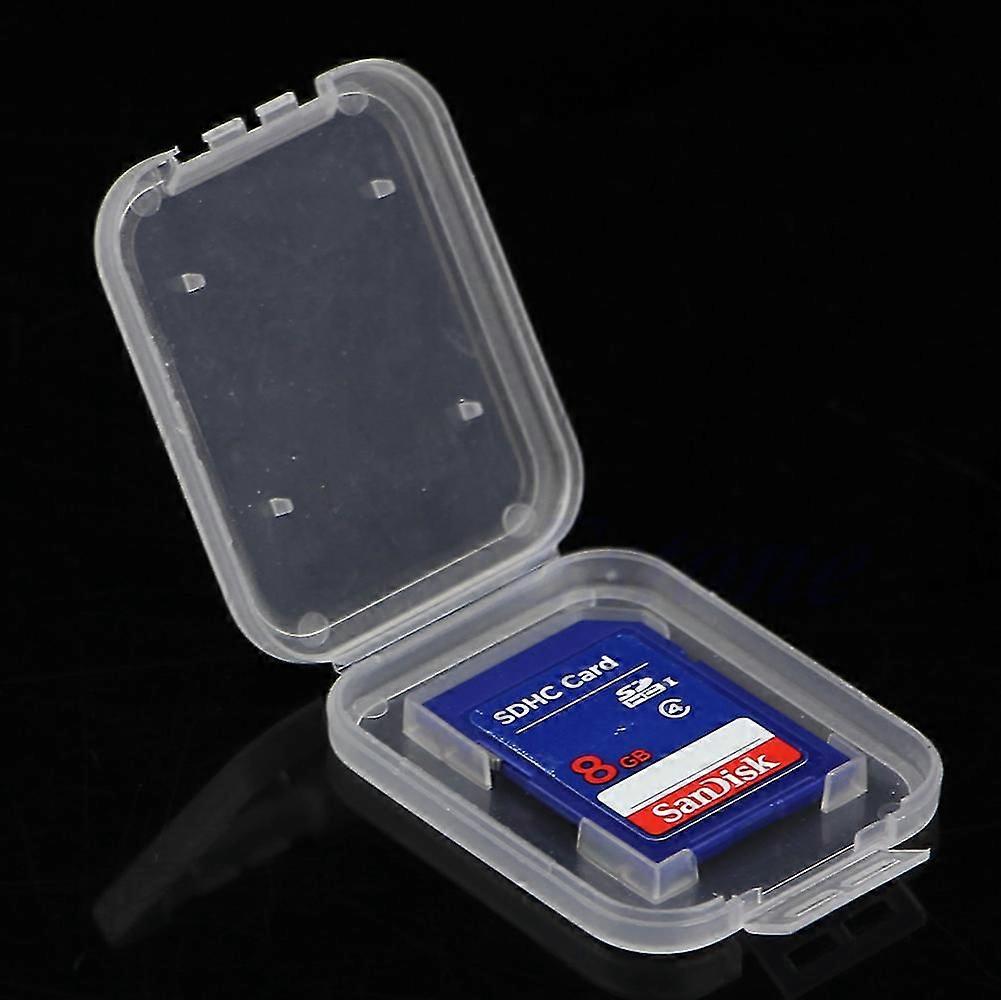 Clear Standard SD SDHC Memory Card Case Storage Holder Box 10PCS/Set PO