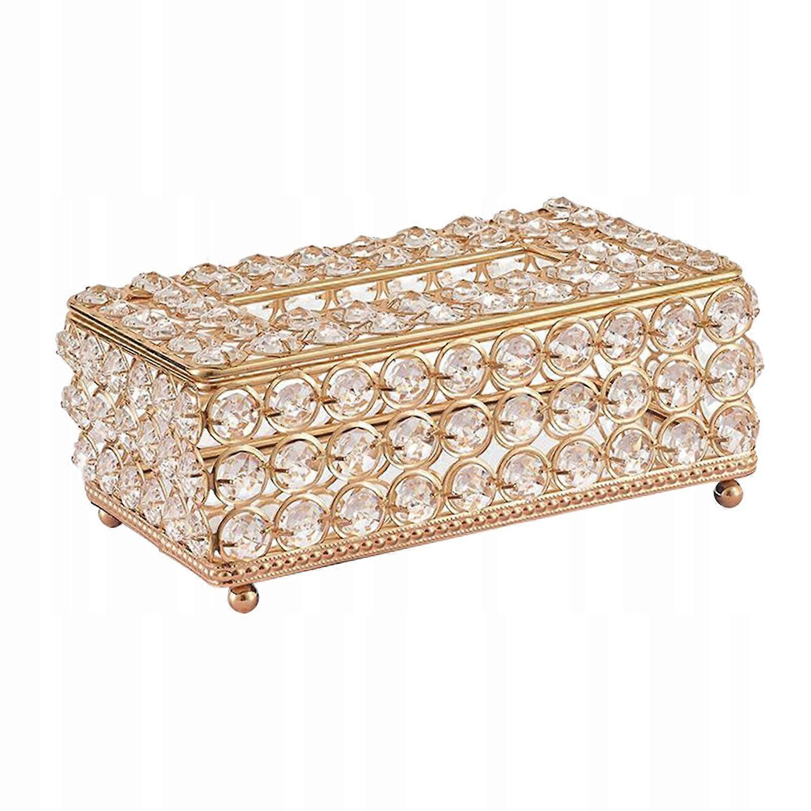 Rectangular Crystal Face Tissue Box, Decoration